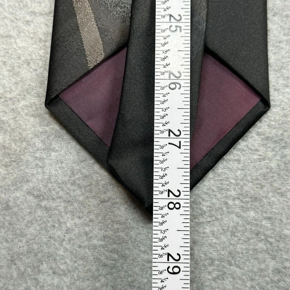 VTG‎ Don Lopez Beverly Hills Neck Tie Black Polyester Silk Blend Abstract Print